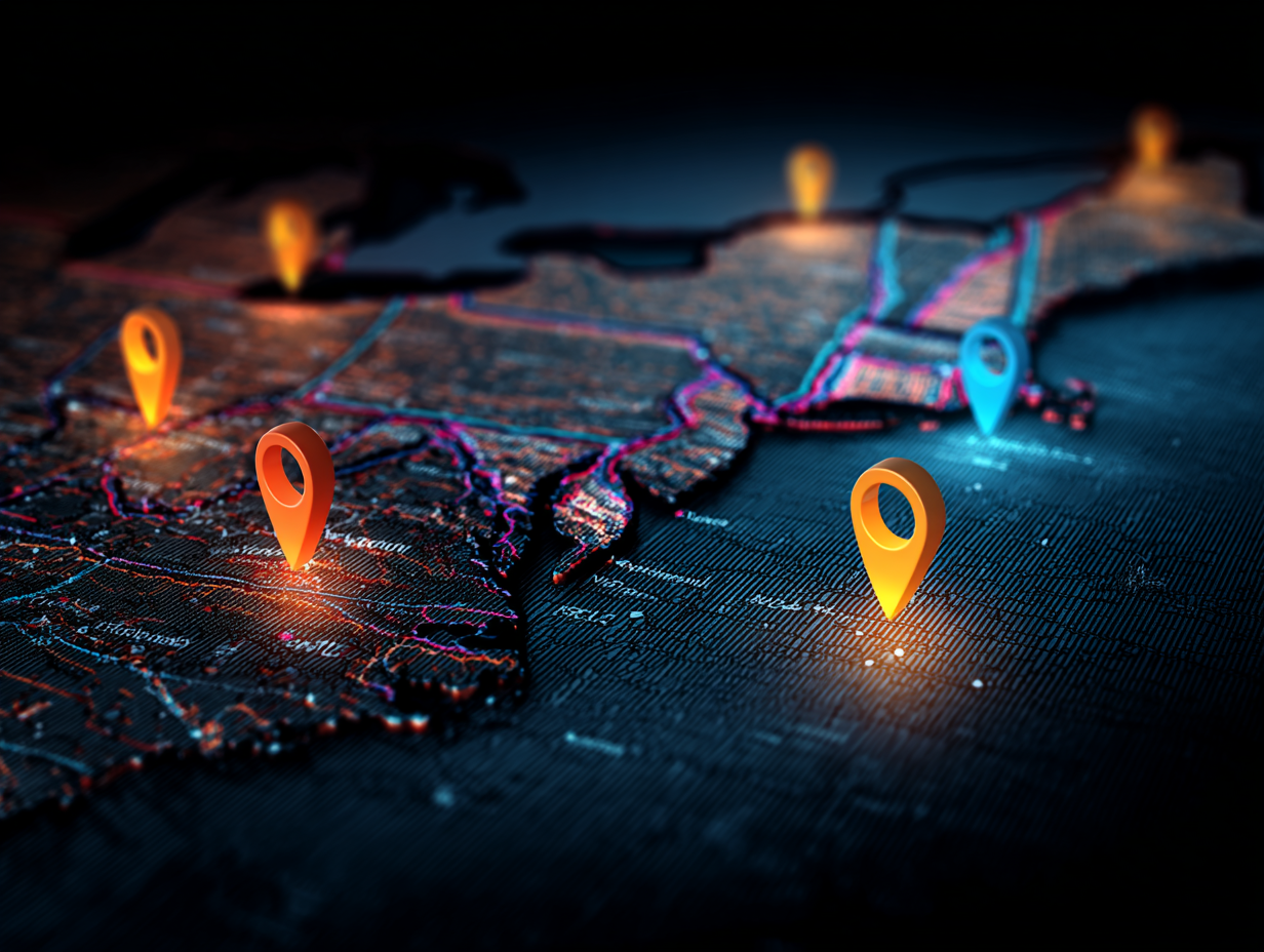 Gym soundproofing service area map with location pins across northeastern USA